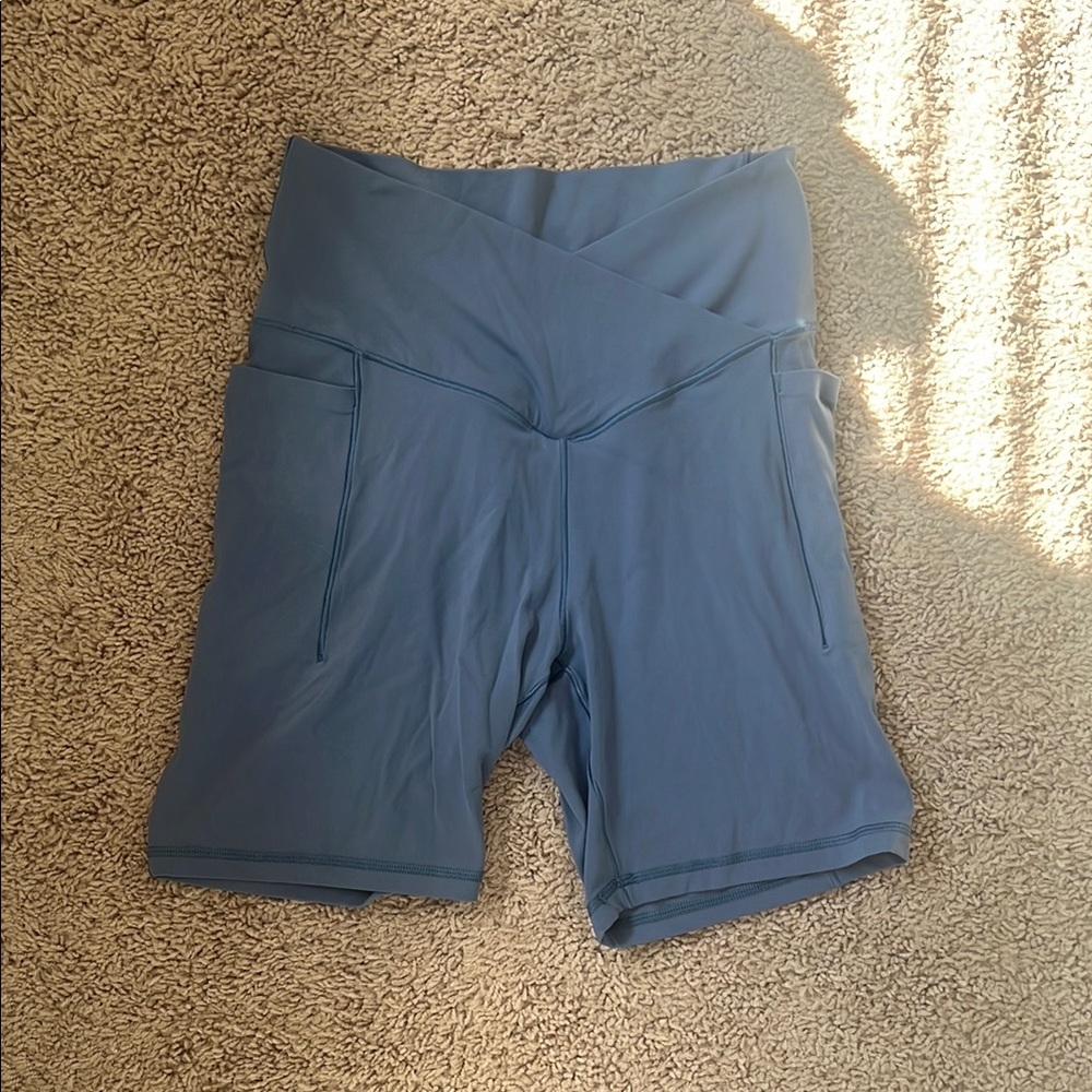 Blue Aerie Biker Shorts